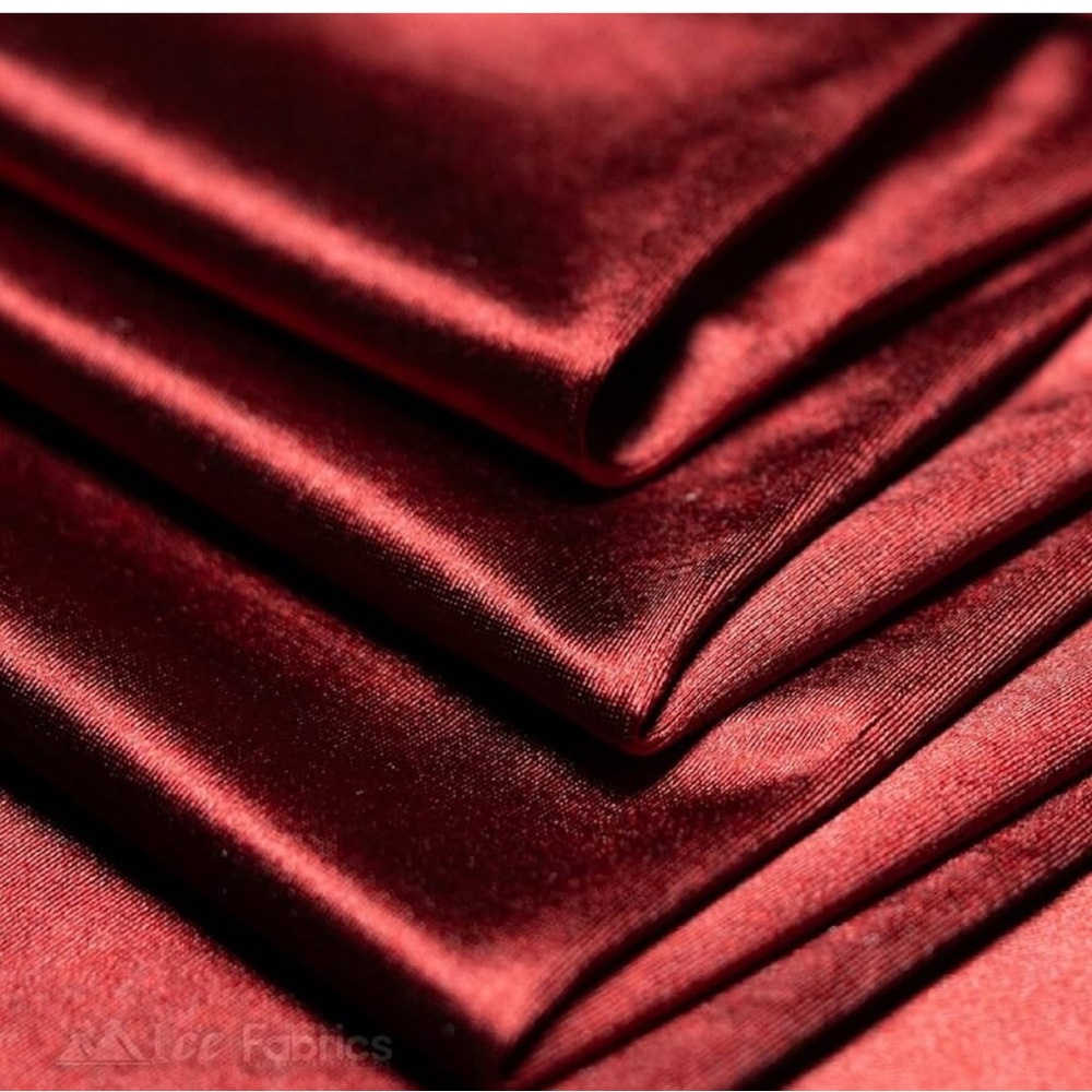 Luxurious Burgundy Satin Fabric